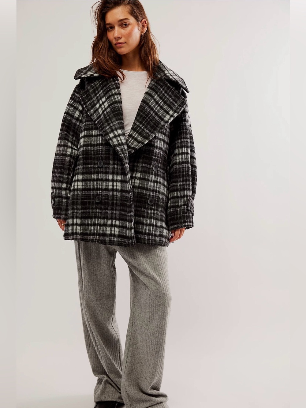 Free People Highlands Wool Peacoat